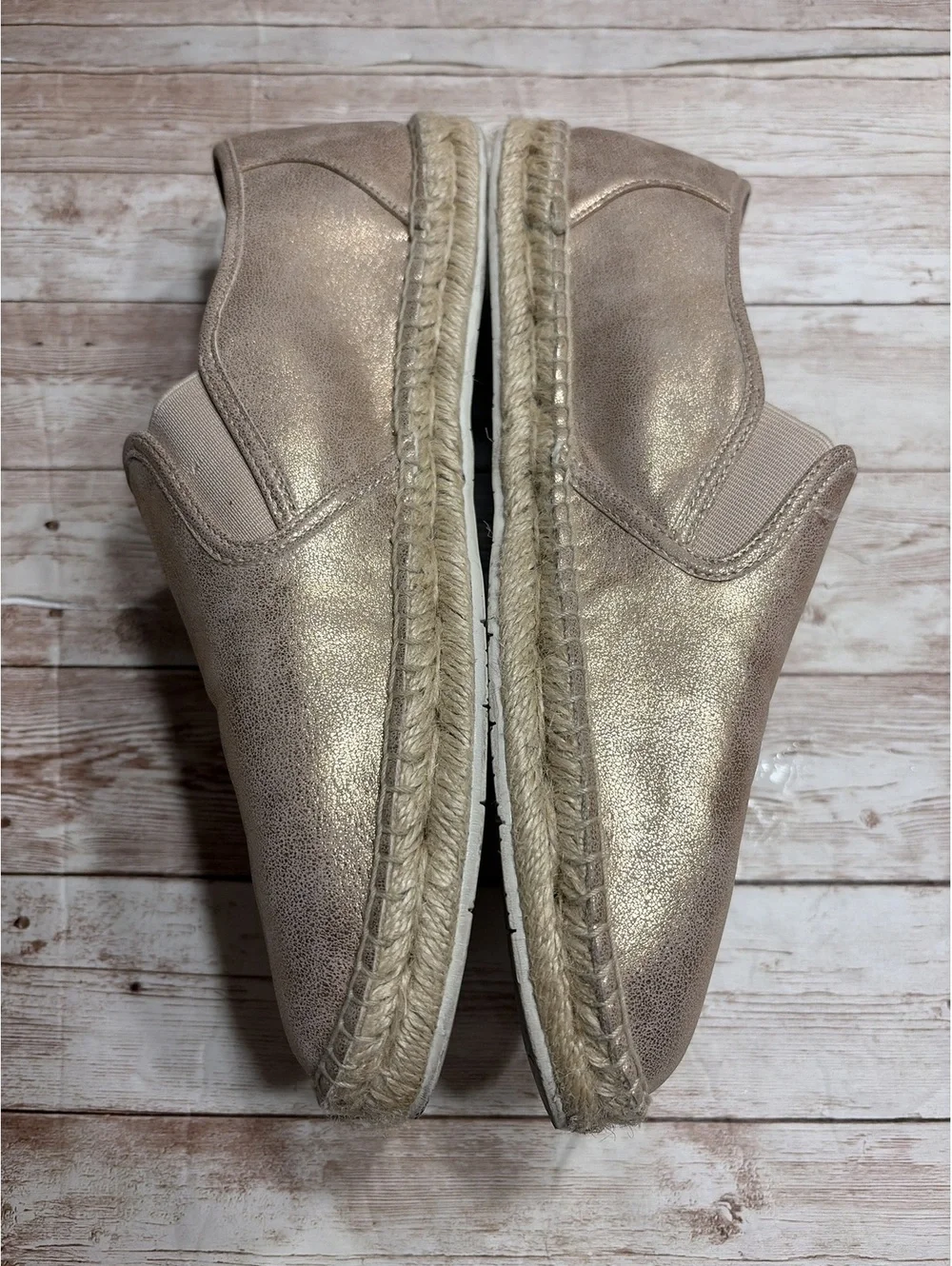 BC Born in California Metallic Gold Espadrilles Sneakers Size 8